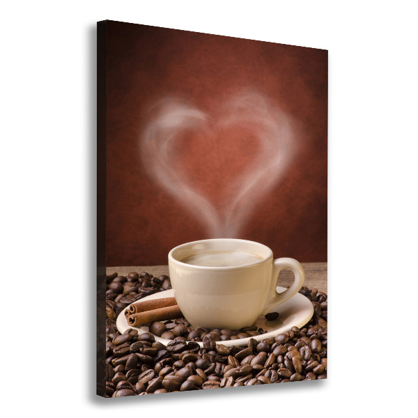 Verticale canvasfoto Aromatische koffie