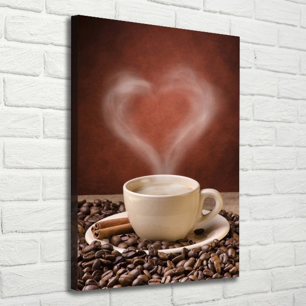 Verticale canvasfoto Aromatische koffie