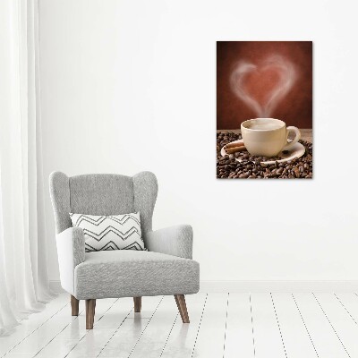 Verticale canvasfoto Aromatische koffie