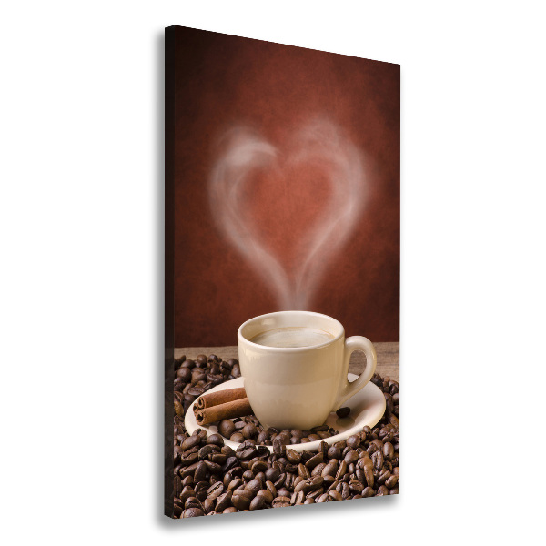 Verticale canvasfoto Aromatische koffie