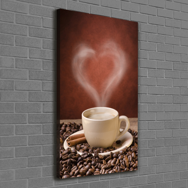 Verticale canvasfoto Aromatische koffie