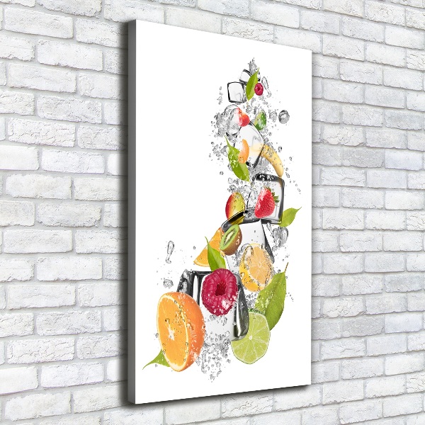 Verticale foto op canvas Fruit en ijs