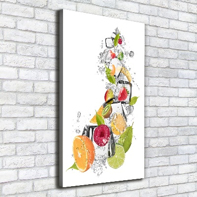 Verticale foto op canvas Fruit en ijs