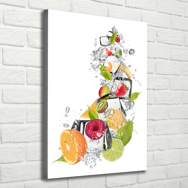Verticale foto op canvas Fruit en ijs