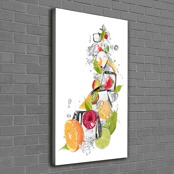 Verticale foto op canvas Fruit en ijs