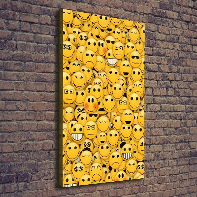 Verticaal schilderij op canvas Emoticons