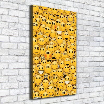 Verticaal schilderij op canvas Emoticons