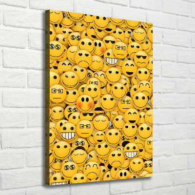 Verticaal schilderij op canvas Emoticons