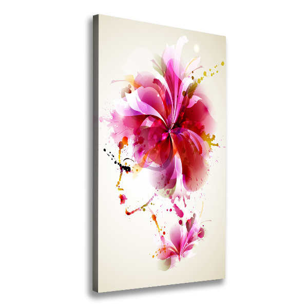 Verticaal schilderij op canvas Abstracte vrouw