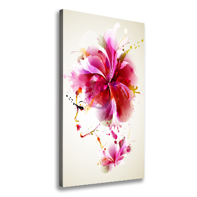 Verticaal schilderij op canvas Abstracte vrouw