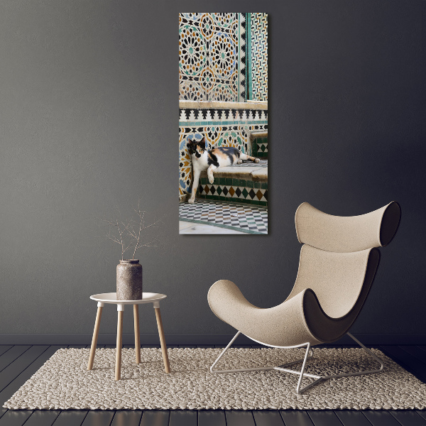 Verticale canvasfoto Een kat in Marokko