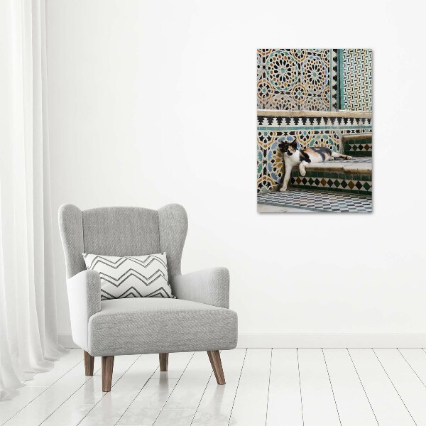 Verticale canvasfoto Een kat in Marokko