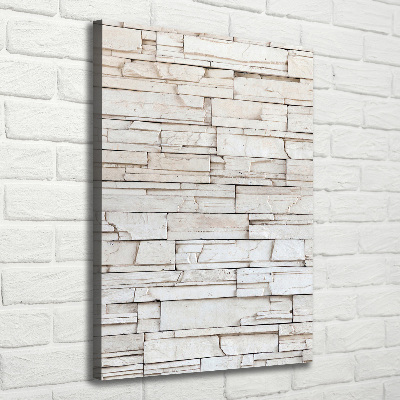 Verticaal schilderij op canvas Stenen muur