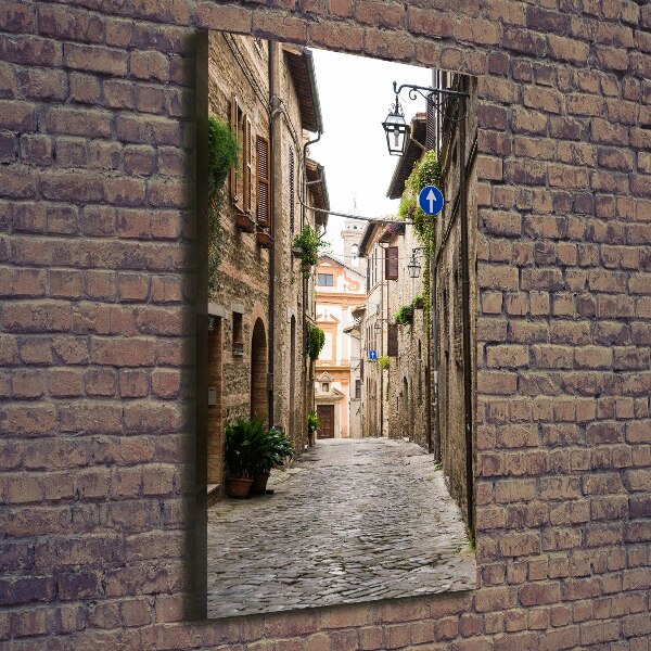 Verticaal canvasschilderij Italiaanse straten