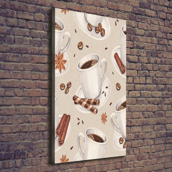 Verticale canvasfoto Een kopje koffie