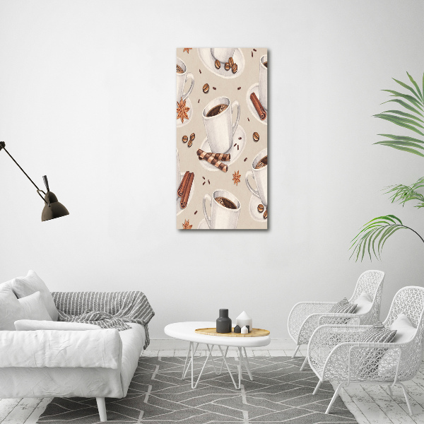 Verticale canvasfoto Een kopje koffie