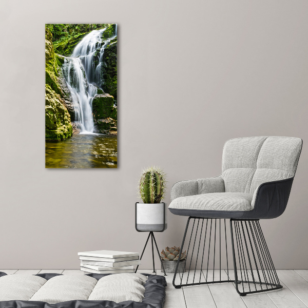 Verticale canvasfoto Waterval