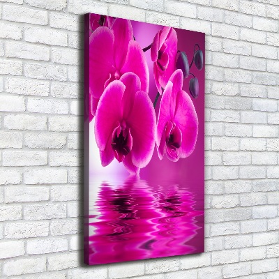 Verticale foto op canvas Roze orchidee