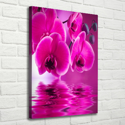 Verticale foto op canvas Roze orchidee