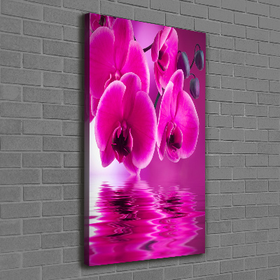 Verticale foto op canvas Roze orchidee