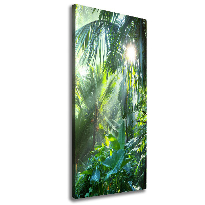 Verticaal schilderij op canvas jungle
