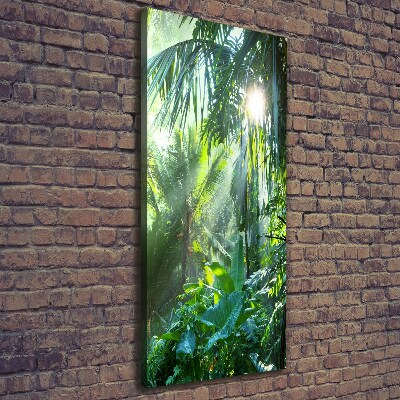 Verticaal schilderij op canvas jungle