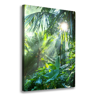 Verticaal schilderij op canvas jungle
