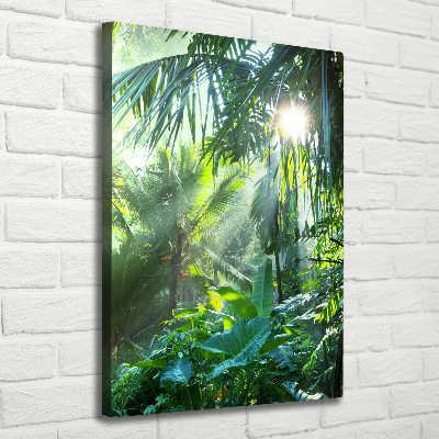 Verticaal schilderij op canvas jungle