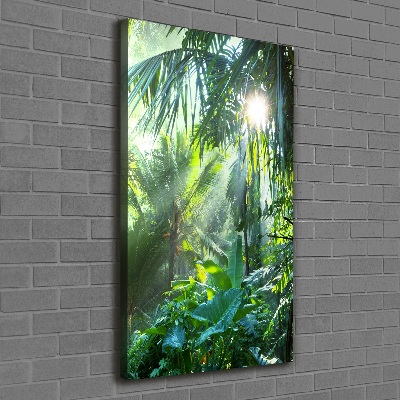 Verticaal schilderij op canvas jungle