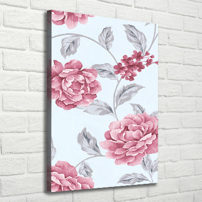 Verticale foto op canvas Pioenrozen