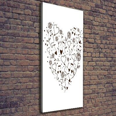 Verticale foto op canvas Hart
