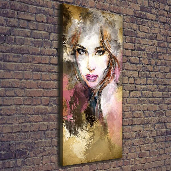 Verticaal canvasschilderij Abstracte vrouw