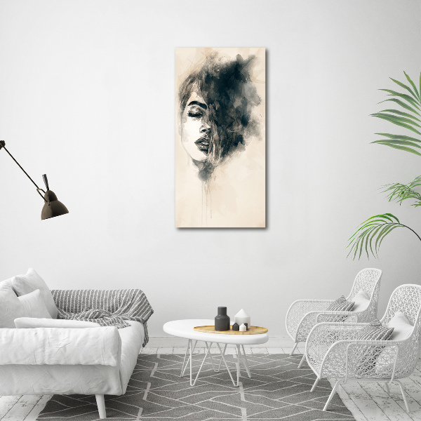 Verticale foto op canvas Abstracte vrouw