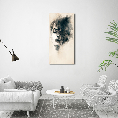 Verticale foto op canvas Abstracte vrouw