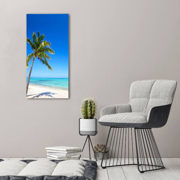 Verticaal canvasschilderij Tropisch strand