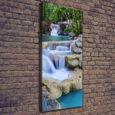 Verticale foto op canvas Waterval Thailand