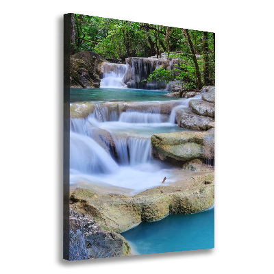 Verticale foto op canvas Waterval Thailand
