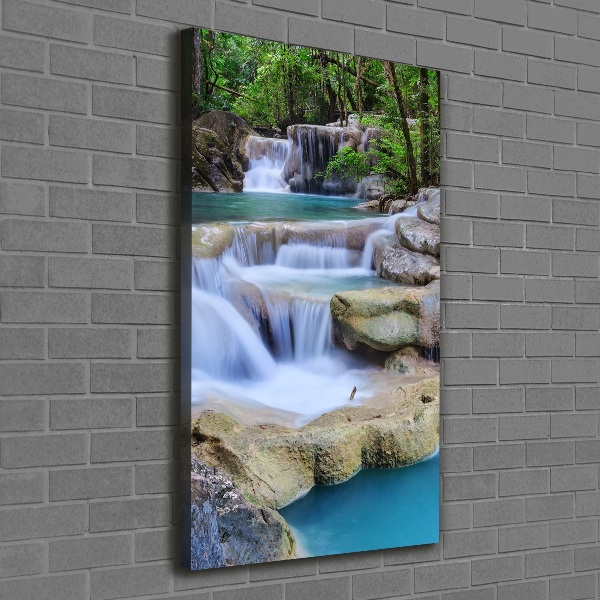 Verticale foto op canvas Waterval Thailand