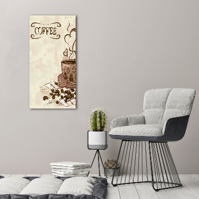 Verticale canvasfoto Aromatische koffie