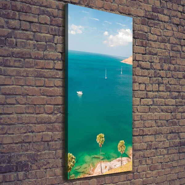 Verticaal canvasschilderij Jachten Thailand