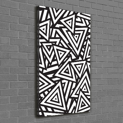 Verticale foto op canvas Achtergrond met driehoeken
