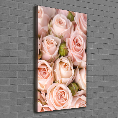 Verticaal canvasschilderij Een boeket rozen