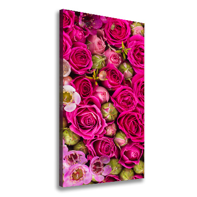 Verticaal schilderij op canvas Een boeket bloemen
