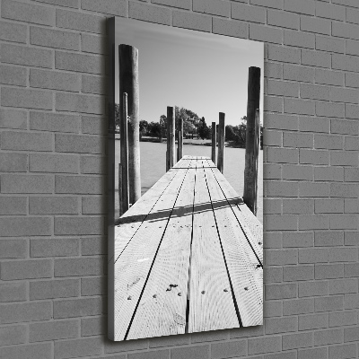 Verticaal canvasschilderij Houten steiger