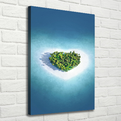 Verticale canvasfoto Hartvormig strand