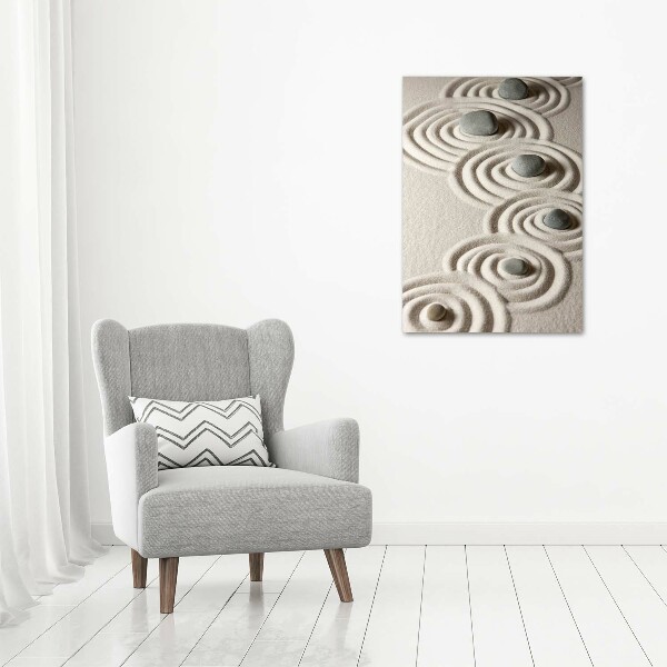 Verticaal canvasschilderij Stenen in het zand