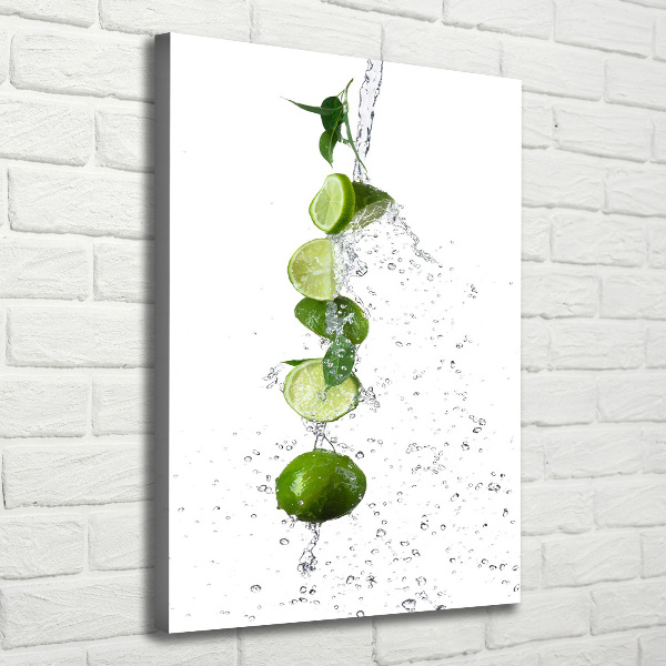 Verticaal canvasschilderij Limoenen