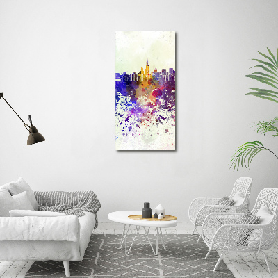 Verticaal schilderij op canvas Kleurrijk Chicago