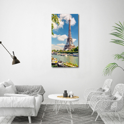 Verticaal canvasschilderij Eiffeltoren Parijs