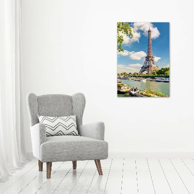 Verticaal canvasschilderij Eiffeltoren Parijs